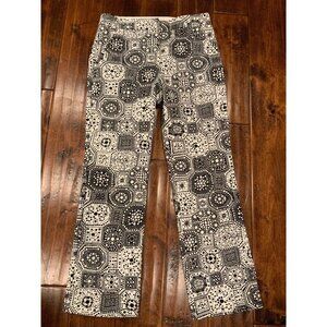 Trina Turk Bl/Wh Geometric Print, Mercury Pant, Slim Leg, Sz 0, NWT! Retail $278